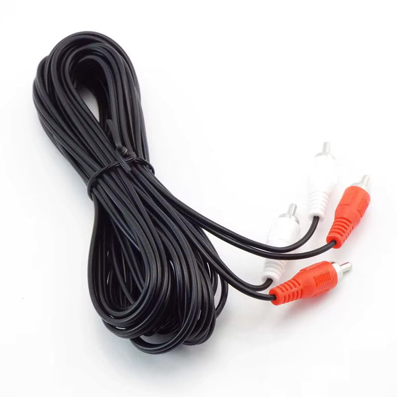 Gakaki Stereo Audio RCA Verlängerungskabel Schwarz 2x RCA auf 2x RCA Stecker - Bild 3