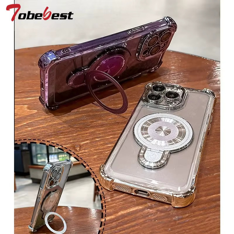 Stoßfeste MagSafe Handyhülle aus weichem Silikon für Google Pixel 10, 9, 8, 7 Pro XL und A-Modelle in Transparent oder Blau - Bild 1