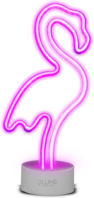 SBS LED-Leuchtschild Pink Flamingo Vibes in Pink und Weiß mit Neon-Effekt - Bild 1