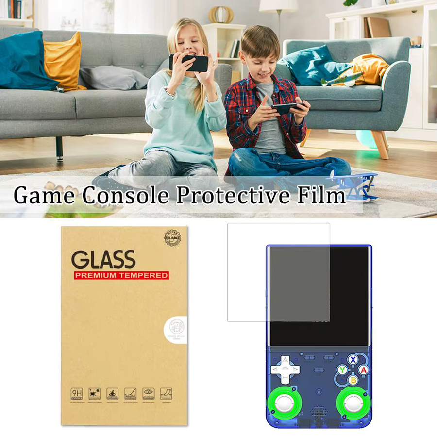 Hochwertige gehärtete Schutzfolie für die R36 Ultra Retro Handheld Gaming Konsole, transparent - Bild 2