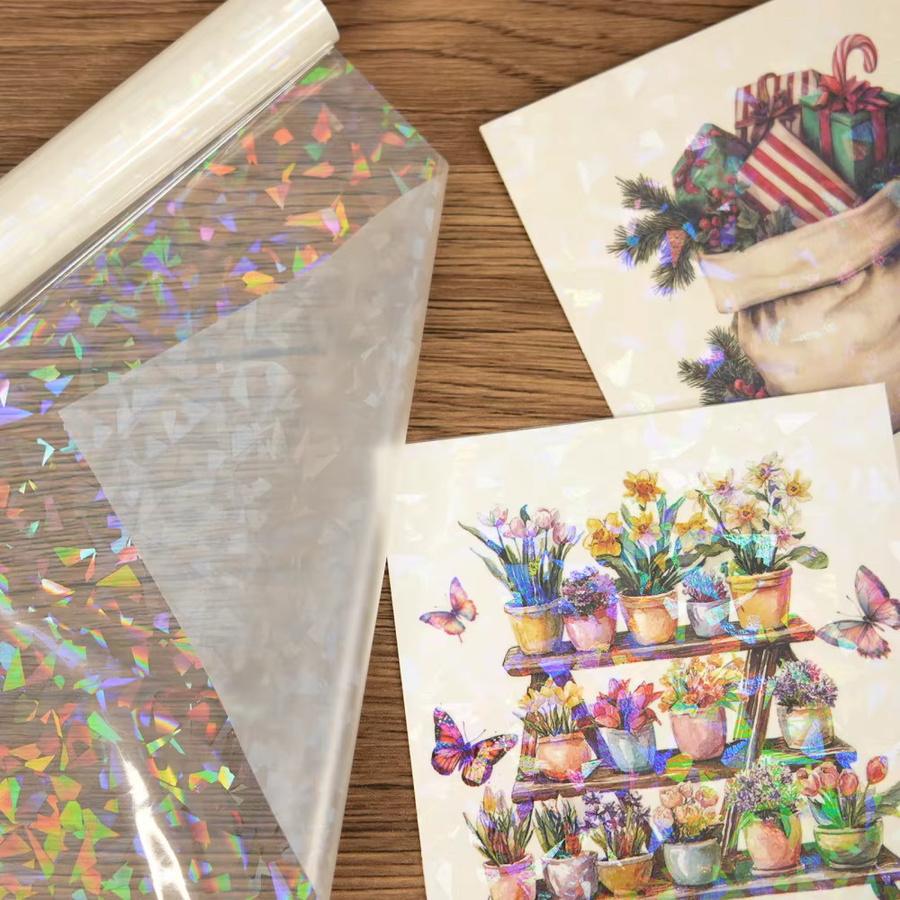 BOPP-Holografische Laminierfolie transparent wasserdicht und kratzfest Breite: 22 cm - Bild 4