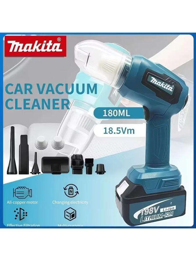 Makita Akku-Mini-Staubsauger kabellos 18V multifunktional zum Reinigen von Staub und Fahrzeugen - Bild 5