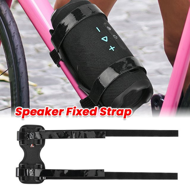 Verstellbare Lautsprecherhalterung in Schwarz für JBL Flip Charge, geeignet für Fahrrad, Golfwagen und Bootsgeländer - Bild 1