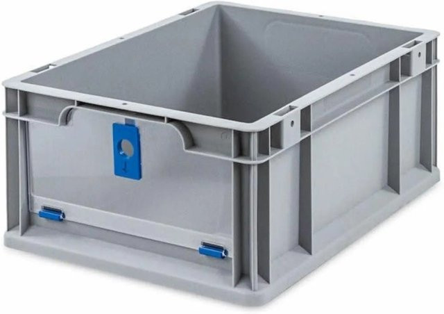 PROREGAL Eurobox NextGen Insight Cover Eurobehälter Transportbox mit verstärkten Wänden, Blau, H x B x T: 17 x 30 x 40 cm, 16 Liter - Bild 1