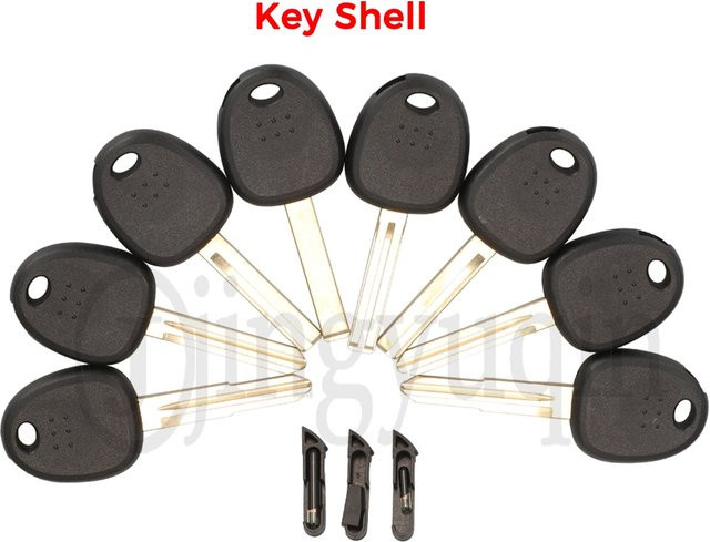 Jingyuqin Transponder Remote Autoschlüssel Gehäuse für Hyundai Akzent Sonate NF Elantra Coupé Getz H-1 Lavita Tiburon Tucson Verna in Schwarz - Bild 1