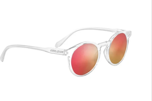 Salice 38RW Sonnenbrille, Vollrand, Round, Kunststoff, red transparent, Unisex - Bild 1