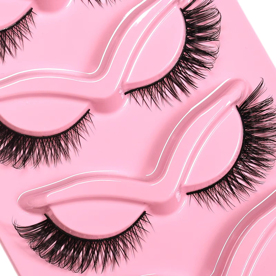 JIEFUXIN Cat-Eye Wimpern, 5 Paar, künstliche Wimpernverlängerungen - Bild 2