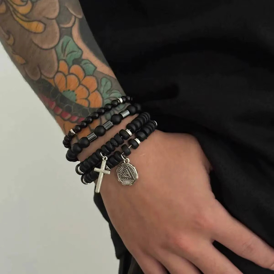 KunJoe Armband, Holz, Perle, Schwarz, Herren - Bild 3