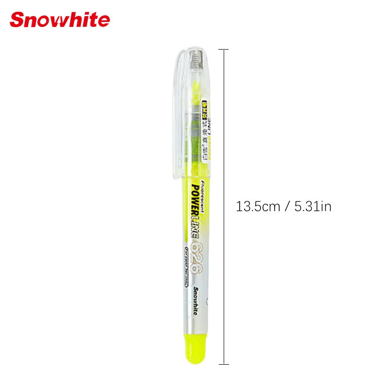 Snowhite Direktflüssiger Textmarker-Set mit 5 Farben, Mehrfarbige Markierstifte mit Keilspitze für Schule und Büro - Bild 3