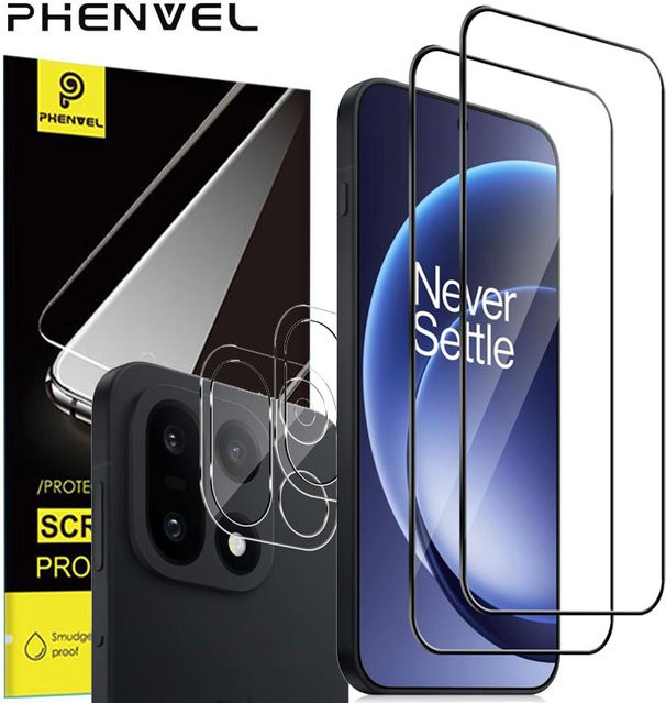 Oleophobes Schutzglas für OnePlus 15, gehärtetes Displayschutzglas in Transparent, kompatibel mit Fingerabdruck-Entsperrung - Bild 1