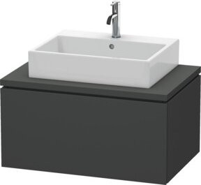 Duravit L-Cube Waschtischunterschrank mit 1 Auszug in Graphit Matt, B/T: 82 x 54,7 cm - Bild 1