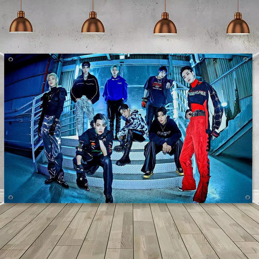 Potdemiel ATEEZ KPOP Party Banner mit Druckmuster in Multicolor als Geburtstagsparty-Dekoration - Bild 5