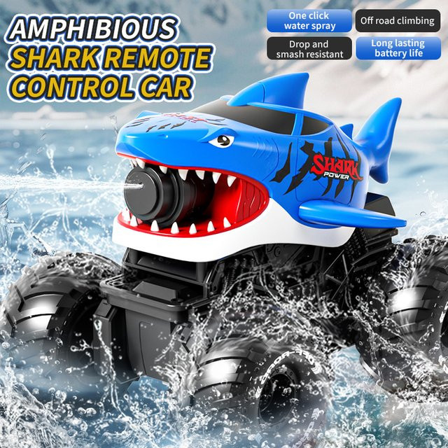 CONUSEA Amphibisches RC Shark Car, Rennfahrzeug, mit Wasserspray - Bild 1