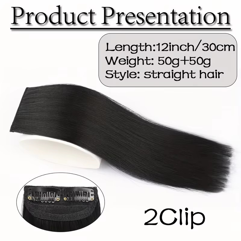 Clip-in-Haarverlängerung, synthetisch, 30 cm, Damen - Bild 2