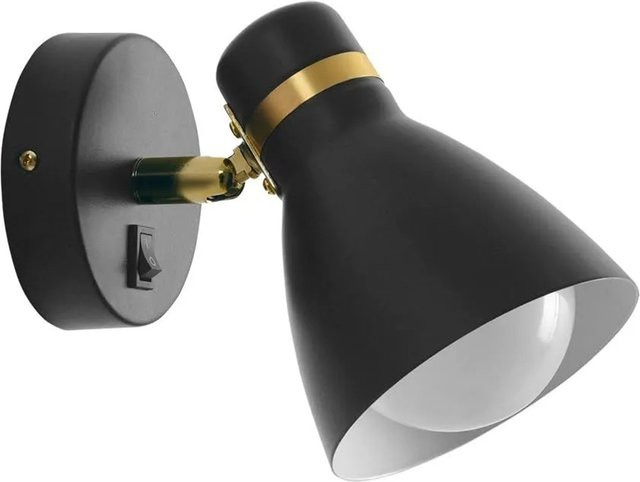 Arte Lamp Wandleuchte Fafnir E27 Schwarz Metall Modern - Bild 1