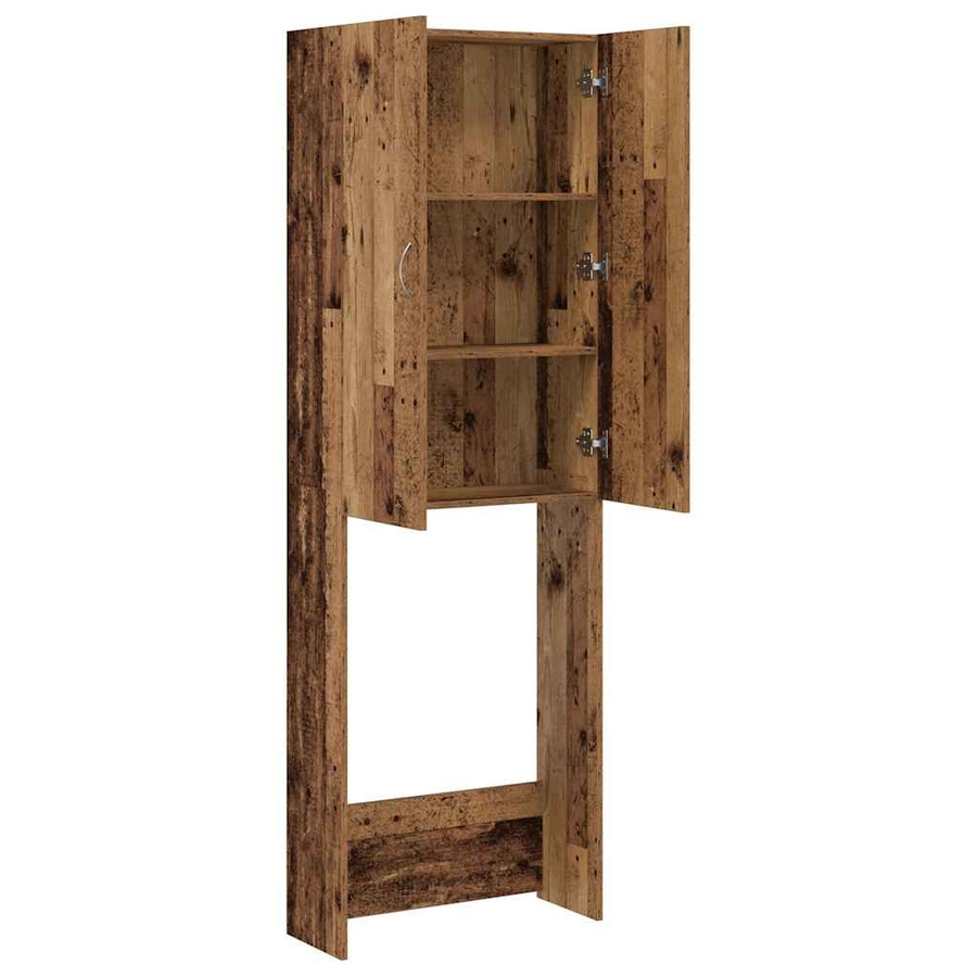 Waschmaschinenschrank VD Home Furnishing in braunem Holzlook mit hinged doors, B/T/H: 64 x 25,5 x 190 cm - Bild 3