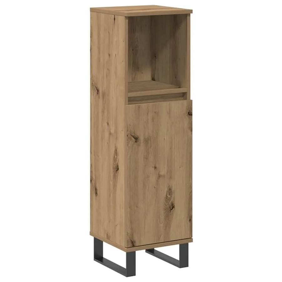 vidaXL Badschrank Artisan-Eiche im industriellen Stil, Farbe Braun, B/T/H: 30 x 30 x 100 cm - Bild 2