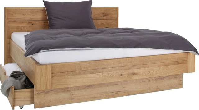 ecoTree Bett aus Massivholz in Wild Oak, Farbe Braun, B/T/H: 160 x 200 cm - Bild 1