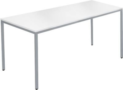 Schäfer Shop Pure Stahlrohrtisch mit melaminharzbeschichteter Spanplatte, Farbe: Weiß, B/T/H: 140 x 70 x 72 cm - Bild 1