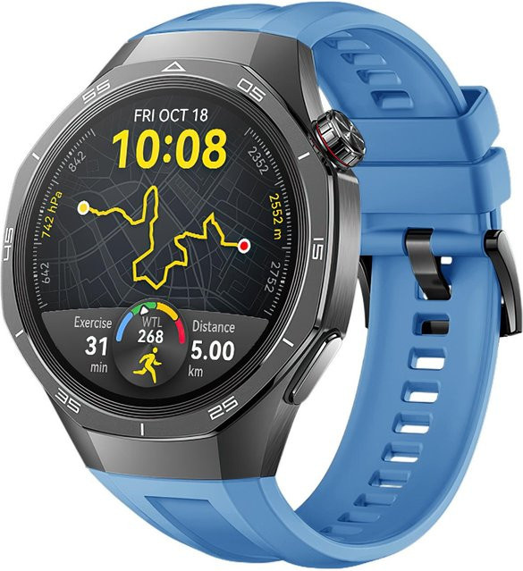 LUJING Uhrenarmband Silikon, blau, Huawei Watch GT 5 Pro 46 mm, Unisex - Bild 1