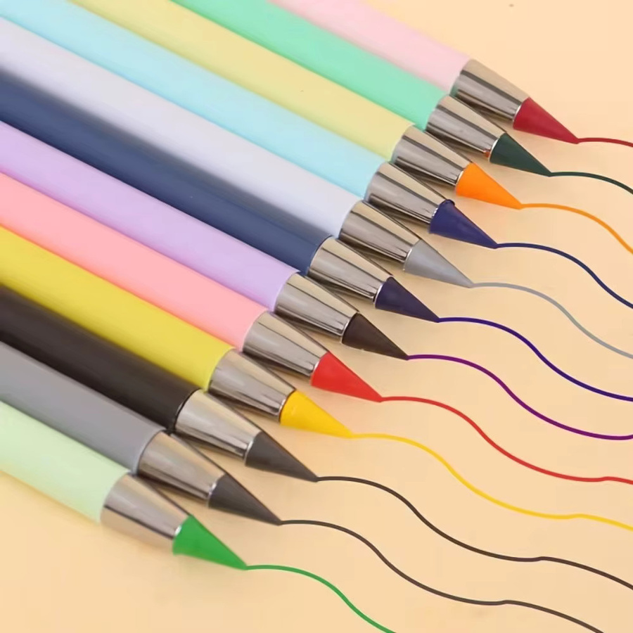 Eternal Inkless Farbstifte im 12er Set, 12 lebendige Farben, wiederverwendbare Stifte zum Skizzieren und Zeichnen für den Schulbedarf, Multicolor - Bild 2