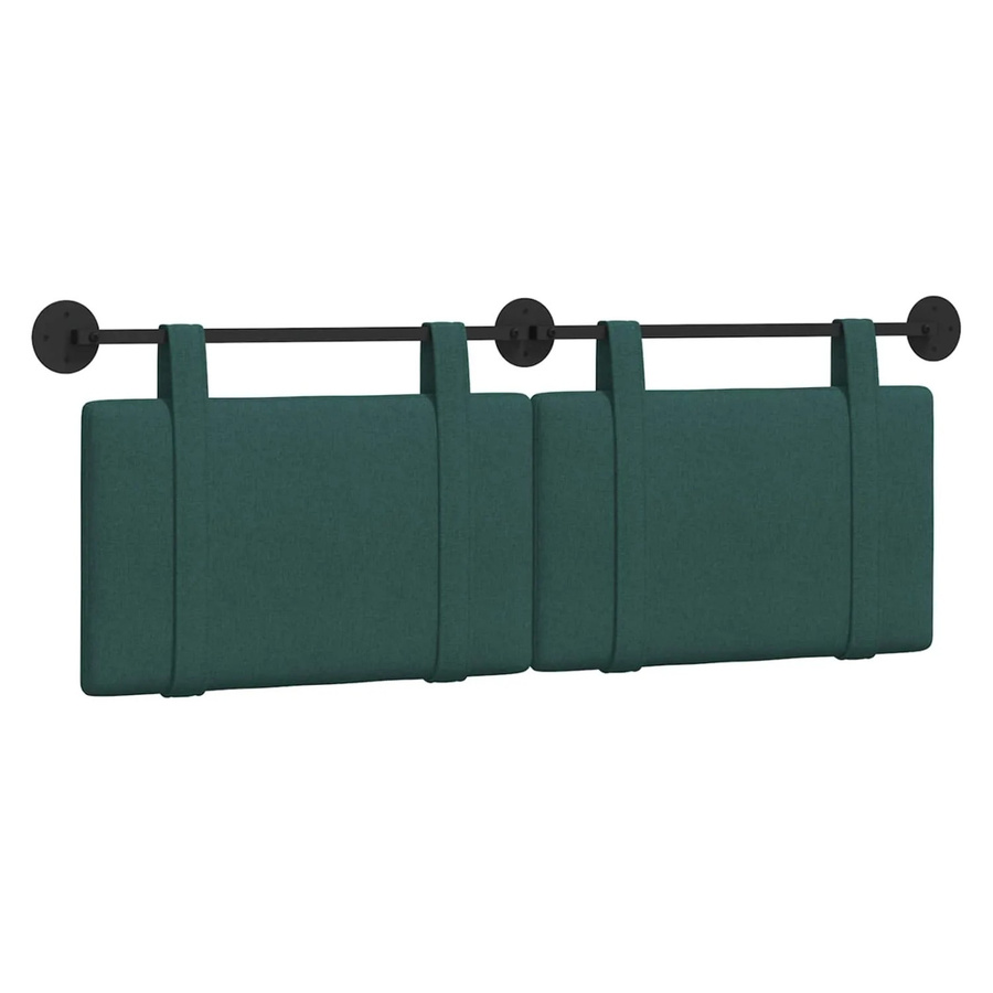 vidaXL Wandmontiertes Polsterpaneel aus Stoff in Dunkelgrün B: 130 cm, H: 55 cm, T: 5 cm - Bild 2