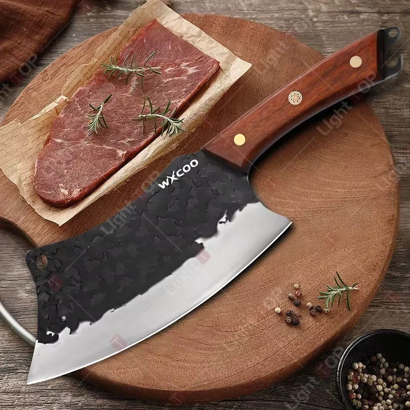 Geschmiedetes WXCOO Ausbeinmesser aus Holz für BBQ und Fleisch zum Schneiden - Bild 3