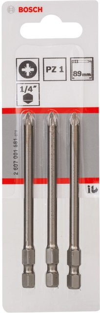 Bosch Schrauberbit PZ1 Extra Hard aus Edelstahl, 3 Stück - Bild 2