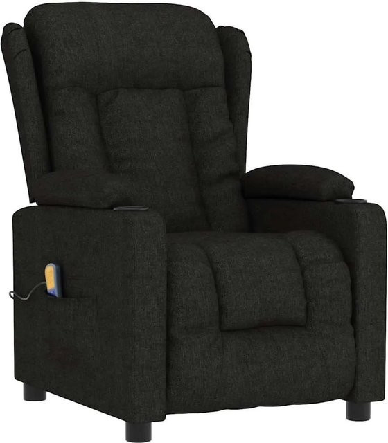 vidaXL Massagesessel Schwarz aus Stoff mit Armlehnen B/T/H: 96,0 x 136,5 x 48,0 cm - Bild 1