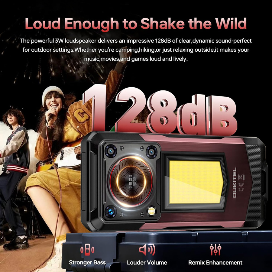 OUKITEL WP56 5G Smartphone mit 256 GB Speicher, 16000 mAh Akku, 6.8 Zoll Display und 108 MP Kamera in Rot - Bild 5