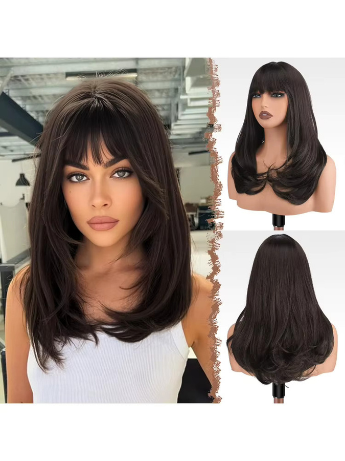 Suri Hair Haarperücke, braun, lang, glatt, mit Pony, 45,7 cm, Damen - Bild 5