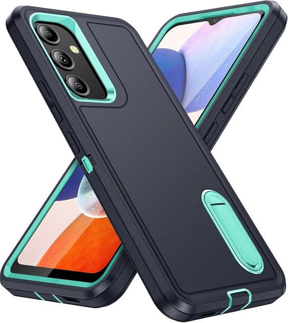 Robuste und rutschfeste Handyhülle in Militärqualität mit Ständer für Samsung Galaxy S26 Plus, S25, S24+, S23 FE und S22 Ultra in Schwarz oder Orange - Bild 1