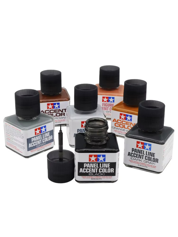 TAMIYA Panel Line Accent Color, Emaille-Farbe, dunkelgrau-braun, 40 ml - Bild 5