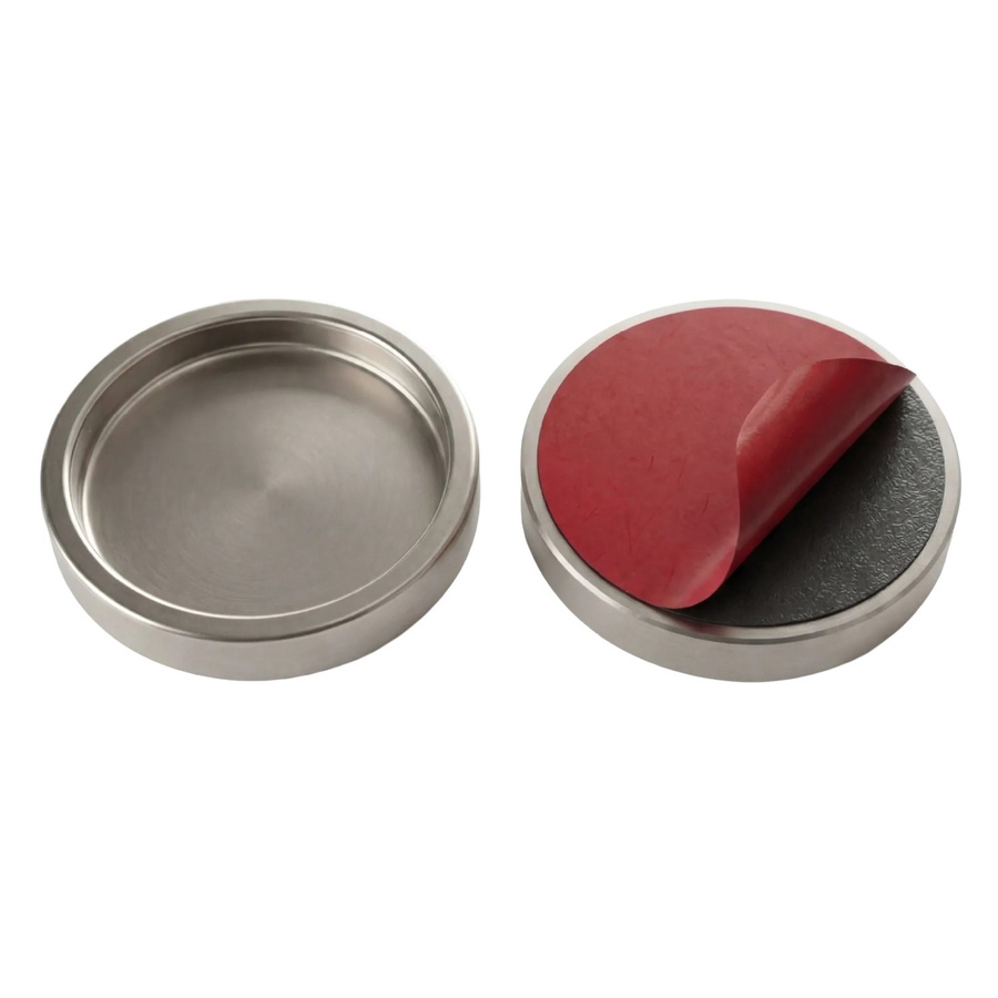 Doorlegro Klebegriffmuschel EasySlide in Edelstahl-Optik, Silber, Durchmesser: 6,5 cm - Bild 2