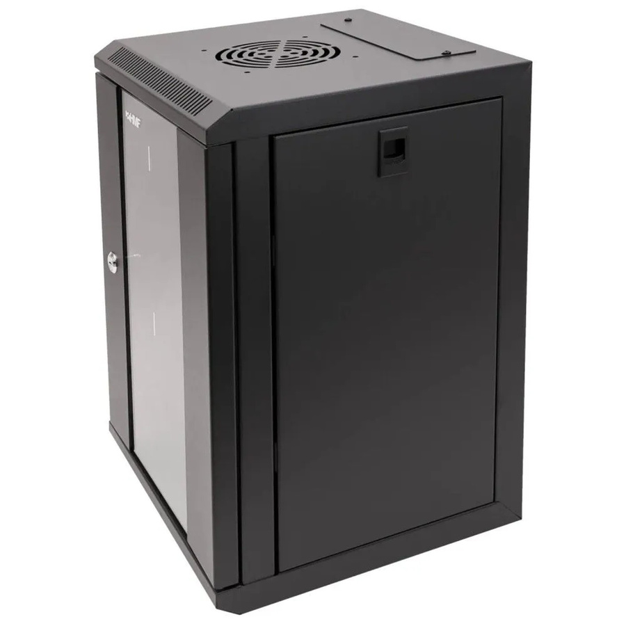 HMF Serverschrank Netzwerkschrank 9HE Wandgehäuse 10 Zoll Rack Schwarz - Bild 2