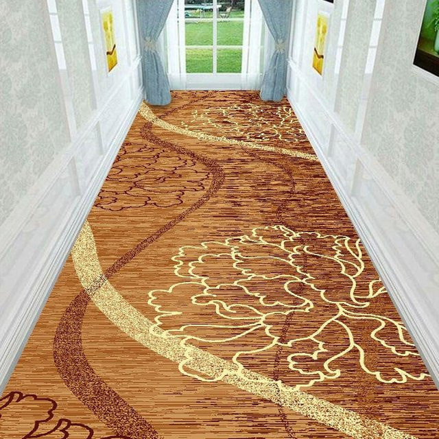 WTEMPO 3D Teppich Gras Spaziergang Pfad Brücke in Braun, waschbarer Polyester-Teppich für Wohnzimmer, Flur, Schlafzimmer und Küche, Breite: 100 cm, Höhe: 200 cm - Bild 1