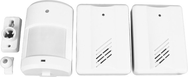 Neoglint Drahtlose Infrarot-Sensor-Türklingel und Türeintrittsmelder in Weiß - Bild 1