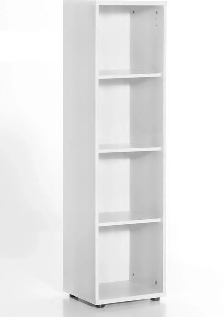 PROREGAL Aktenregal Tiger Large Weiß mit 4 Fächern, H x B x T: 147 x 40 x 34 cm - Bild 1