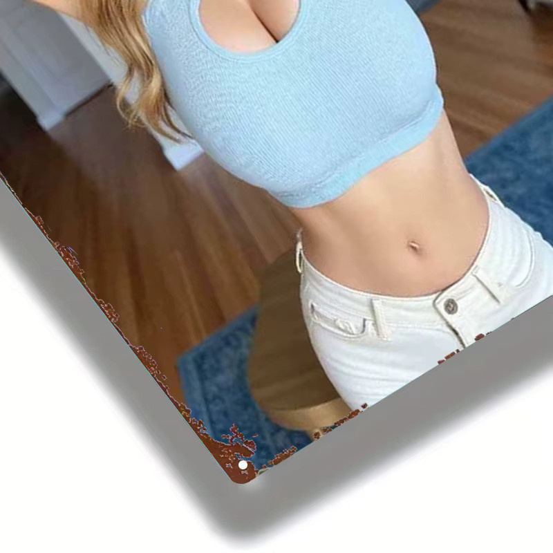 CIFBUY Metall-Wandkunst Dekoration mit blauem Kreuz und Crop-Top in Blau und Weiß, B: 20,3 cm, H: 30,5 cm - Bild 4