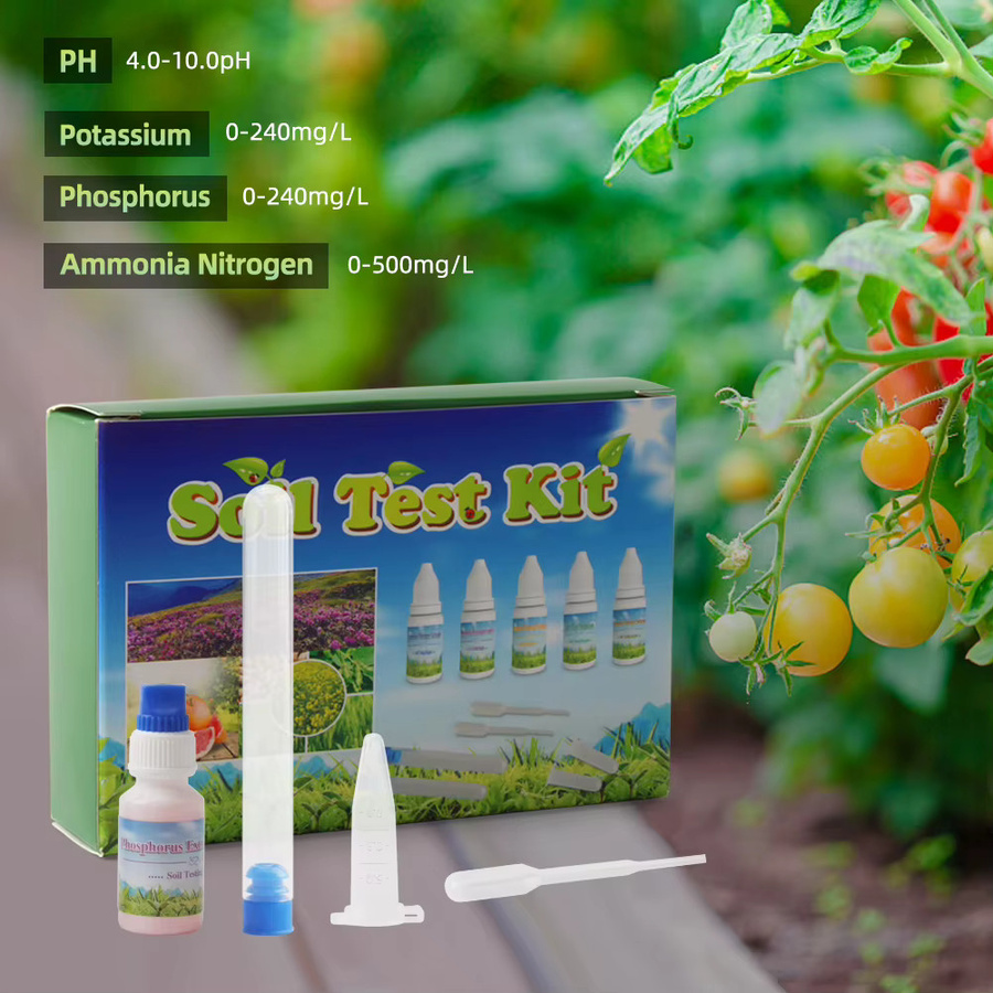 Yieryi NPK Bodentestkit zur Messung von pH-Wert, Stickstoff, Phosphor und Kalium für Garten, Rasen und Bauernhof, Mehrfarbig - Bild 4