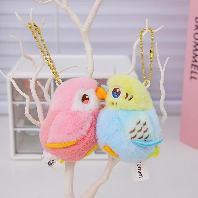 Yiran Health & Beauty Kawaii Papagei Plüschtier, Schlüsselanhänger, 6cm - Bild 1