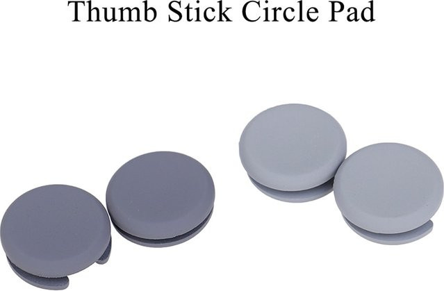 JETTING Ersatz Joystick Daumen Stick Kreis Pad Set für Nintendo 3DS, New 3DS LL und 3DS LL in Grau, 2er Pack - Bild 1