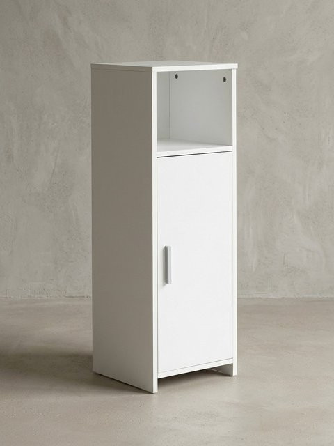 KADIMA DESIGN Badschrank aus Holz in Weiß mit Tür und Ablagefach, B/T/H: 30 x 30 x 95,5 cm - Bild 1