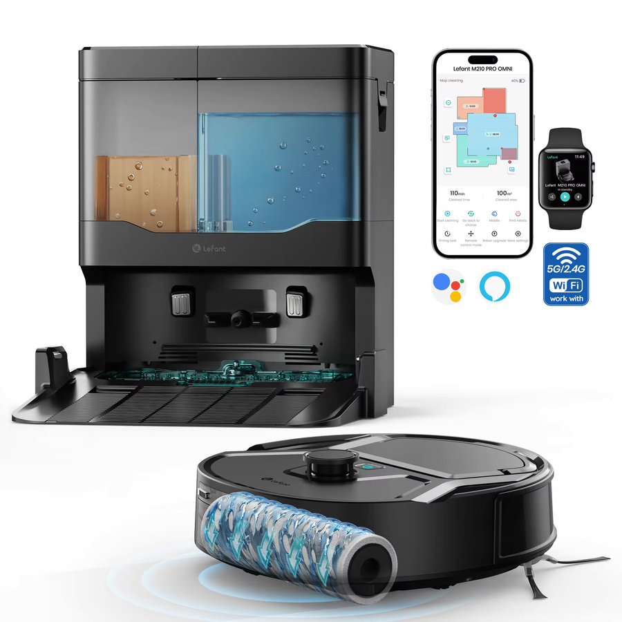 Lefant M265 Saugroboter mit Laser dToF Kartierungsfunktion, 20000Pa Saugkraft, selbstreinigende Anti-Verhedderung Rollenbürste und Hindernisvermeidung, WiFi 2.4G/5G, App-Steuerung und Smart Home Integration - Bild 8