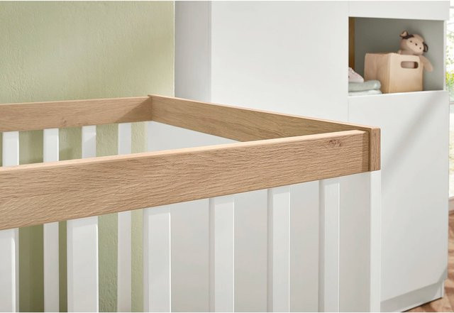 Pinolino Babybett Linje in Eiche, modern, B/H: 70 x 140 cm - Bild 1