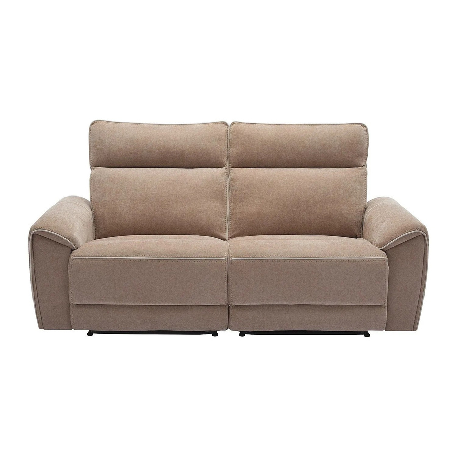 Vente-unique Relaxsofa Djaralo in Taupe mit Stoffbezug und motorisierter Funktion, Breite: 200 cm - Bild 2