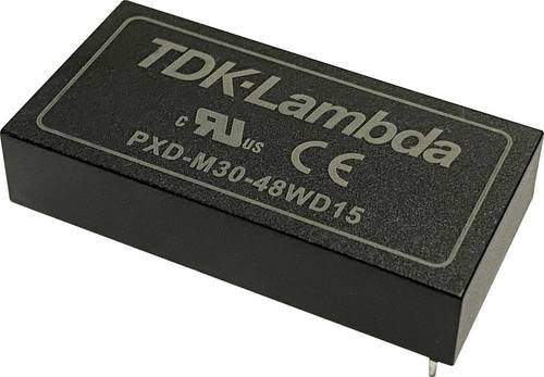 TDK PXD-M30-24WD05 DC/DC-Wandler 24 V/DC auf 12 V/DC, 3.0A, 30W, 2 Ausgänge, Schwarz - Bild 1