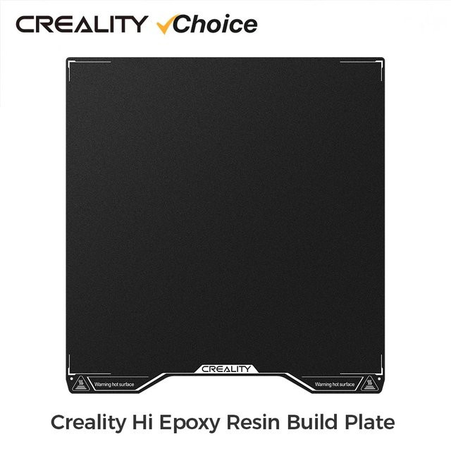 Creality Hi-Epoxidharz-Bauplatte in Schwarz, B: 280 mm, T: 265 mm, ohne magnetische flexible Stahlplatte für 3D-Drucker - Bild 1