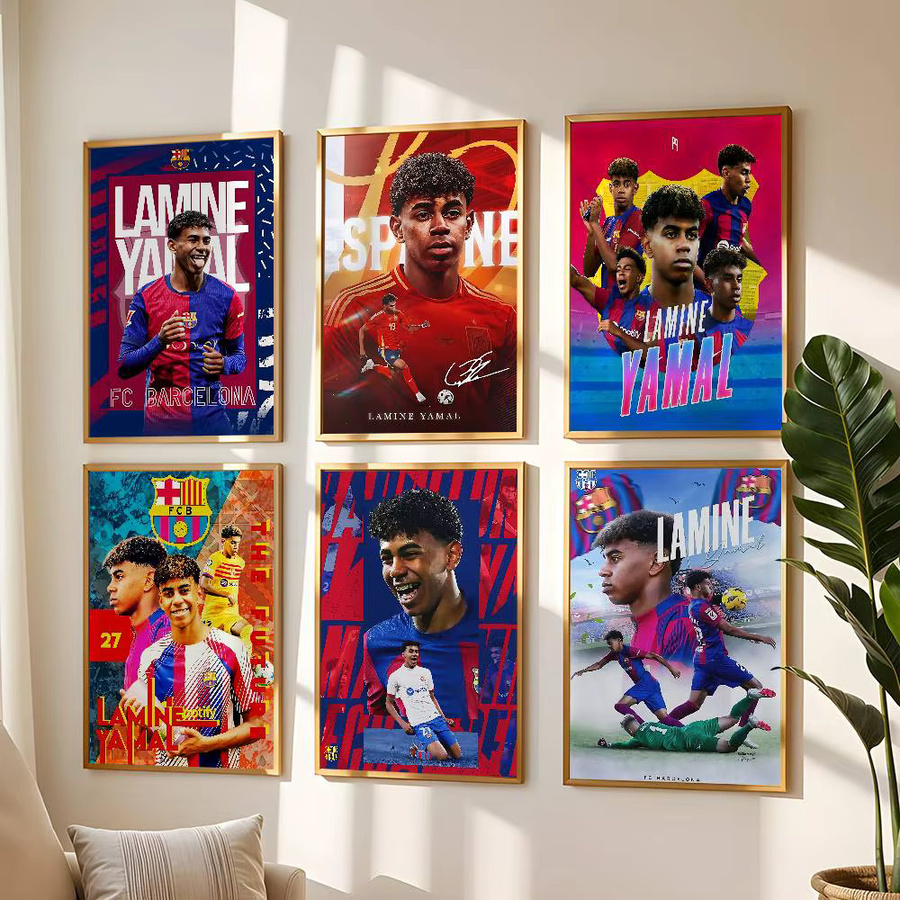 L-Lamin FootballStar Y-Yamal 27 Wandkunst-Aufkleber, Mehrfarbig, B/H: 27 x 15 cm - Bild 2