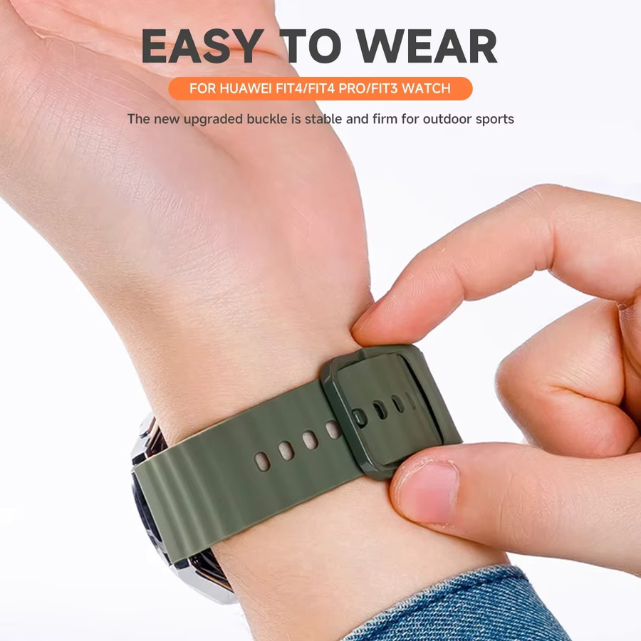 OAKCHARM Uhrenarmband Silikon, Huawei Uhr Fit 4 Pro, Huawei Uhr Fit 3 - Bild 3